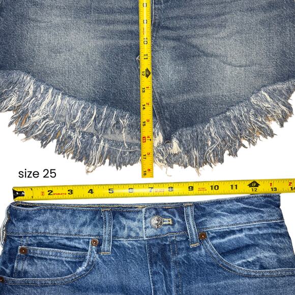 Free People We The Free Bailey Blue Denim Mini Skirt Sz 27 High Rise - Picture 3 of 5